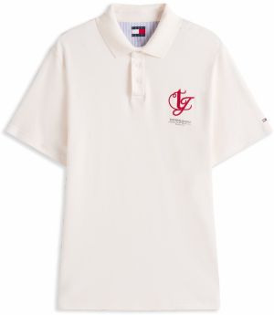 Tommy Jeans Tričko  červená / čierna / biela