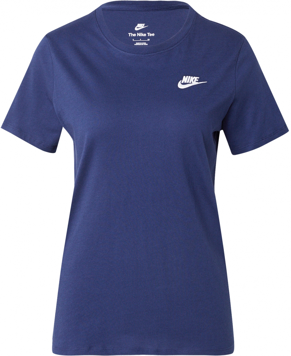 Nike Sportswear Tričko 'Club Essential'  námornícka modrá / biela