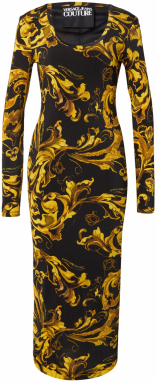 Versace Jeans Couture Šaty  tmavožltá / čierna