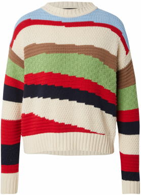 Weekend Max Mara Sveter 'POLO'  béžová / hnedá / zelená / červená