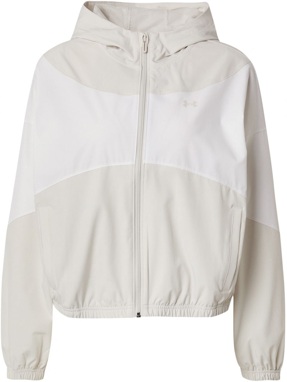 UNDER ARMOUR Športová bunda 'Rival'  kamenná / biela