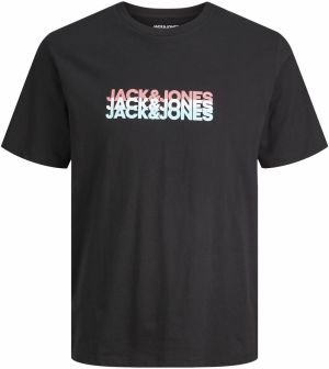 JACK & JONES Tričko 'JWHCYBER'  mätová / eozín / čierna / biela
