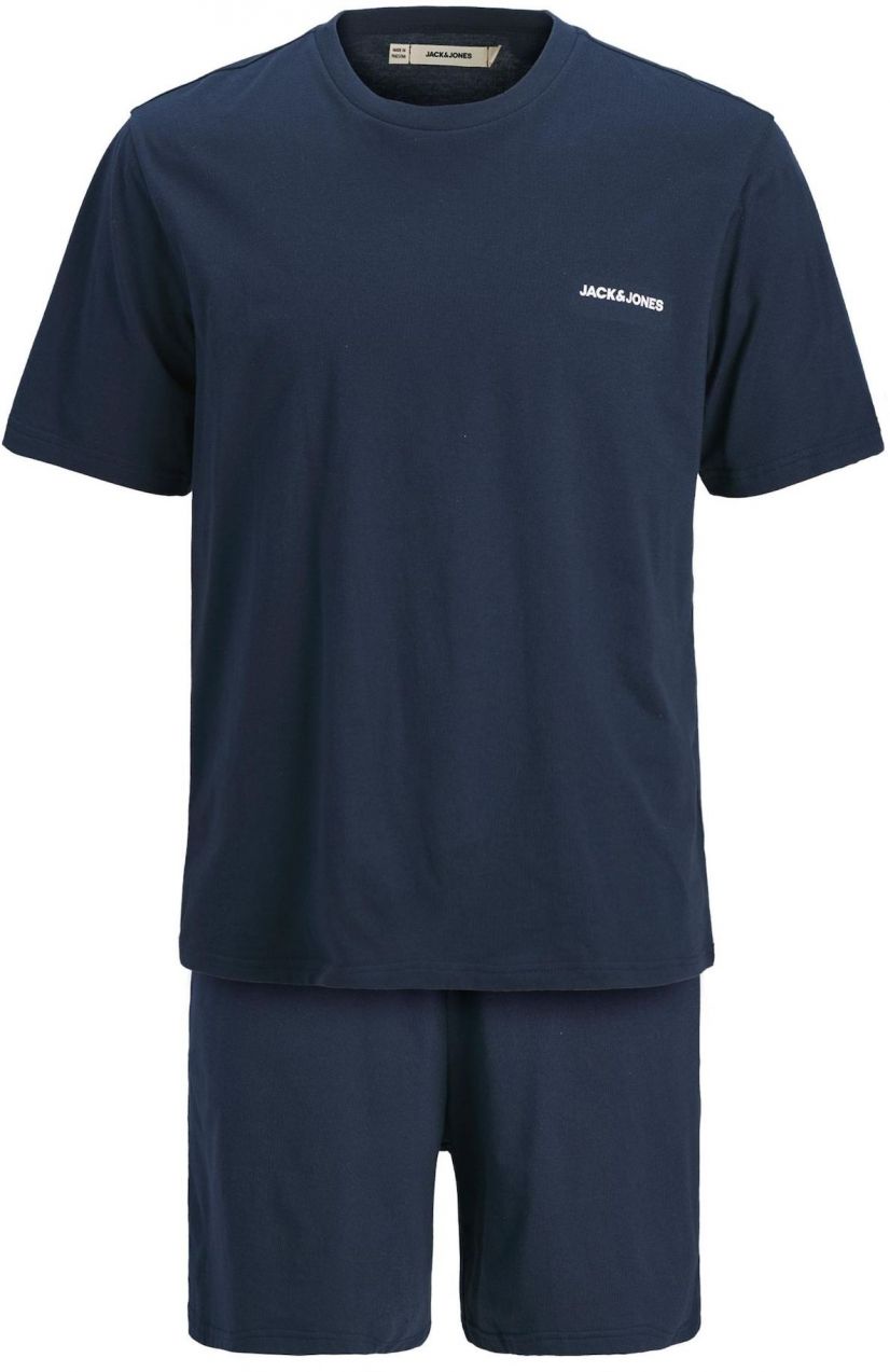 JACK & JONES Krátke pyžamo 'JACEverest'  námornícka modrá / biela