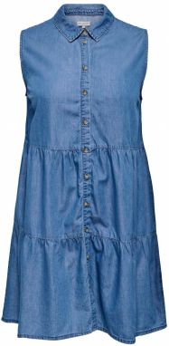 ONLY Carmakoma Košeľové šaty 'CARBea'  modrá denim