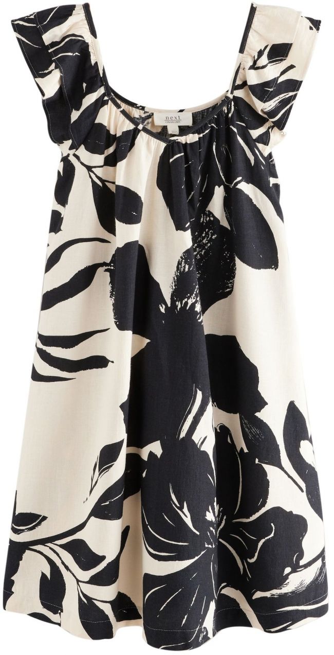 Next Letné šaty  čierna / prírodná biela