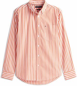 TOMMY HILFIGER Košeľa 'Flex'  svetlooranžová / biela