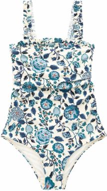 Cath Kidston Jednodielne plavky 'Cath Kidston'  indigo / opálová / marhuľová / biela