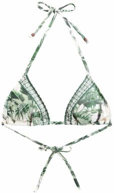 Next Bikinový top  tmavohnedá / zelená / svetlozelená / biela