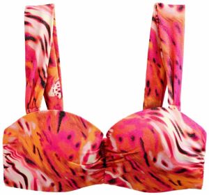 Next Bikinový top  oranžová / ružová / čierna / biela