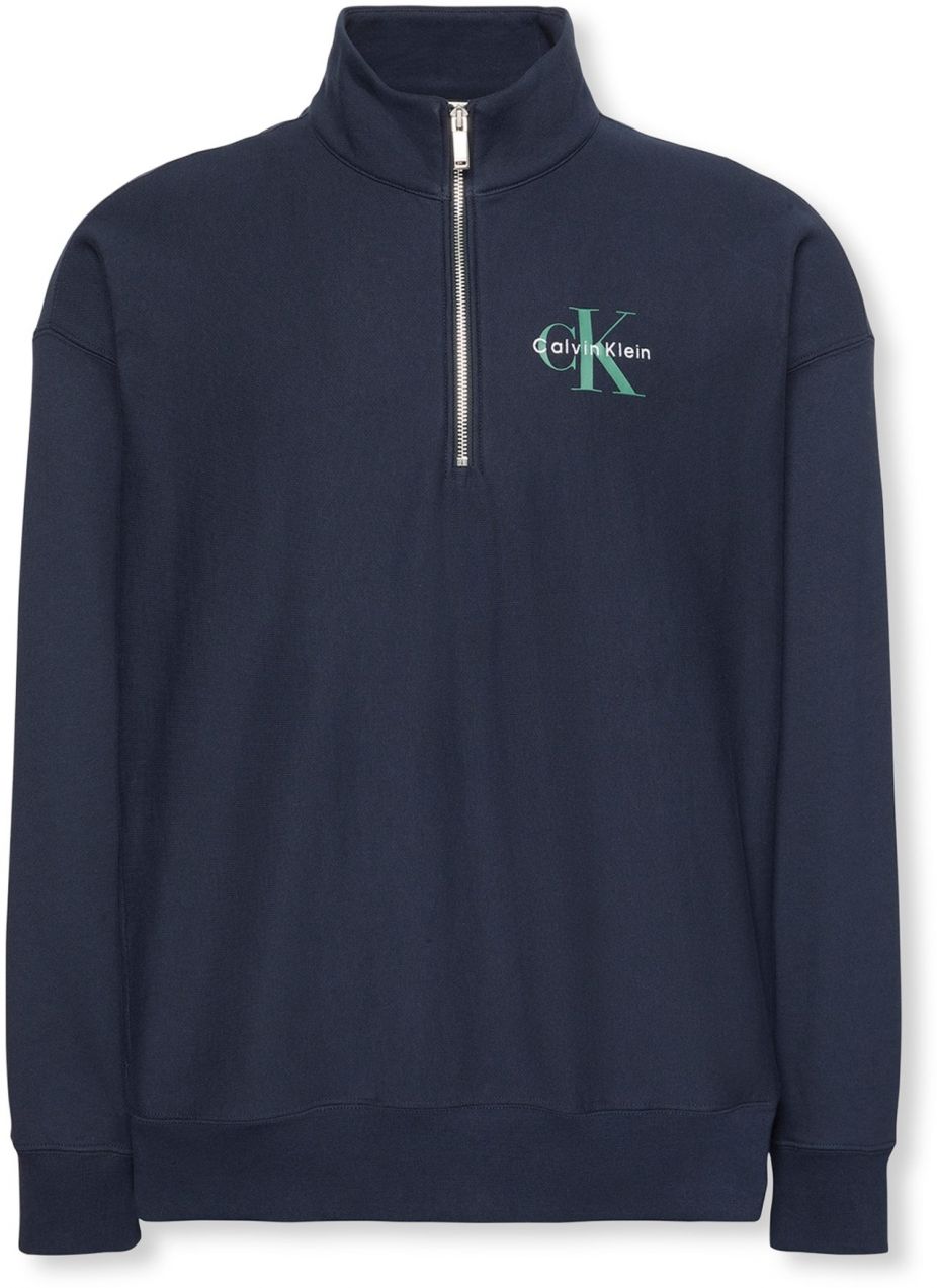 Calvin Klein Jeans Mikina  námornícka modrá / pastelovo zelená / biela