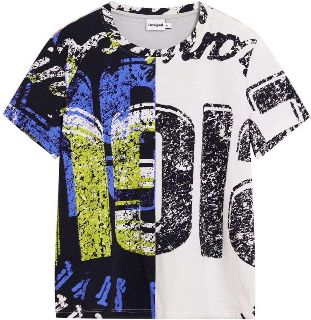 Desigual Tričko  zmiešané farby / čierna