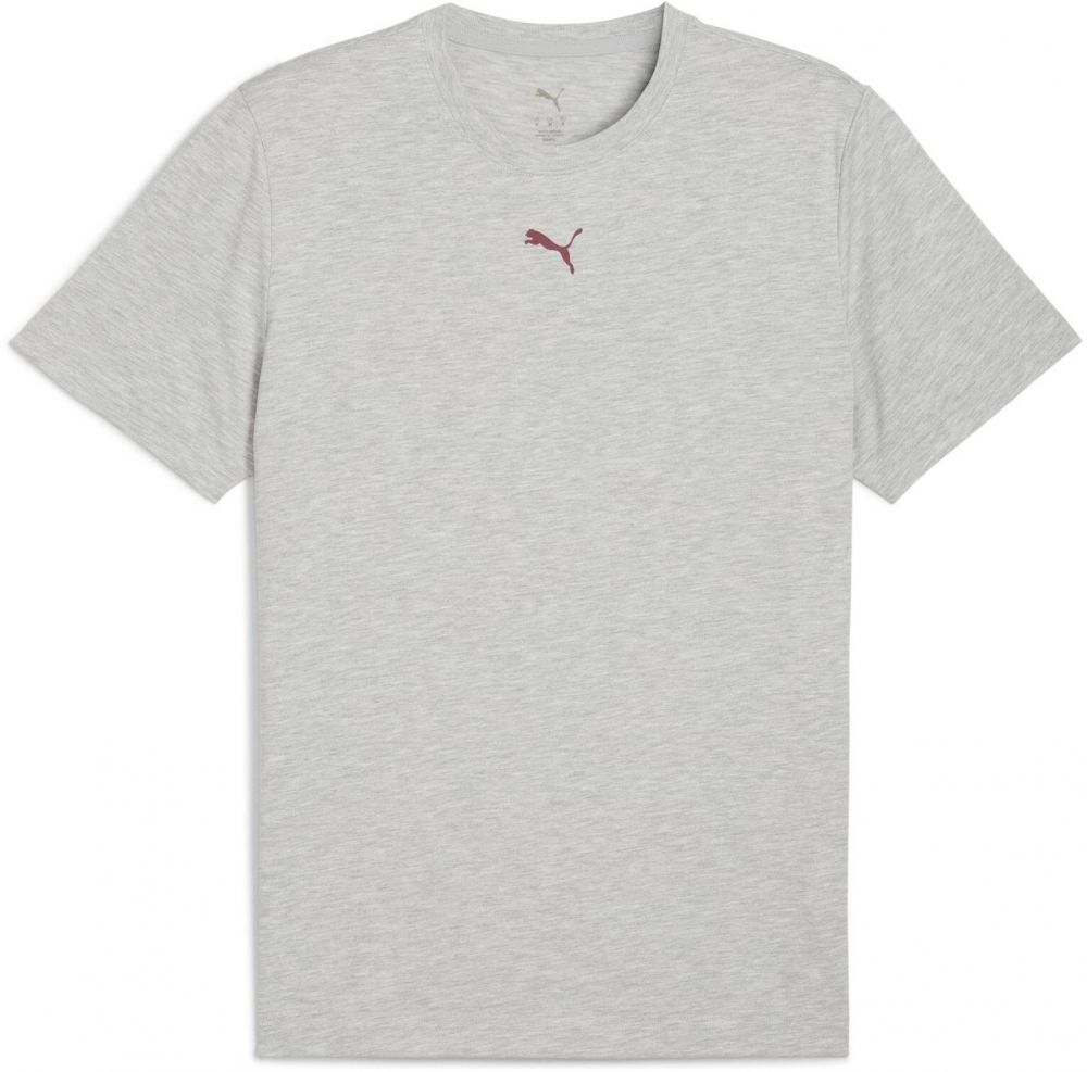 PUMA Funkčné tričko  sivá / burgundská / čierna