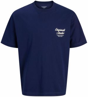 JACK & JONES Tričko 'JORNORREBRO'  námornícka modrá / biela