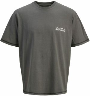 JACK & JONES Tričko 'JORLiverpool'  tmavosivá / biela