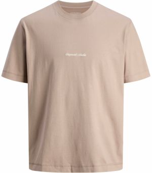JACK & JONES Tričko 'JORNORREBRO'  mokka / biela