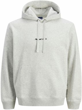 JACK & JONES Mikina 'JORNorrebro'  čierna / biela melírovaná