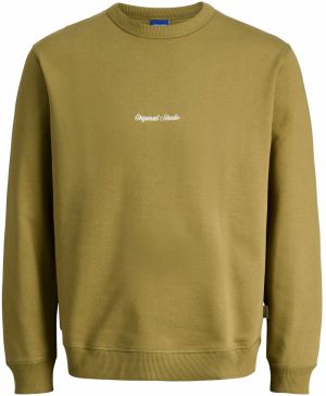 JACK & JONES Mikina 'JORNORREBRO'  olivová / biela