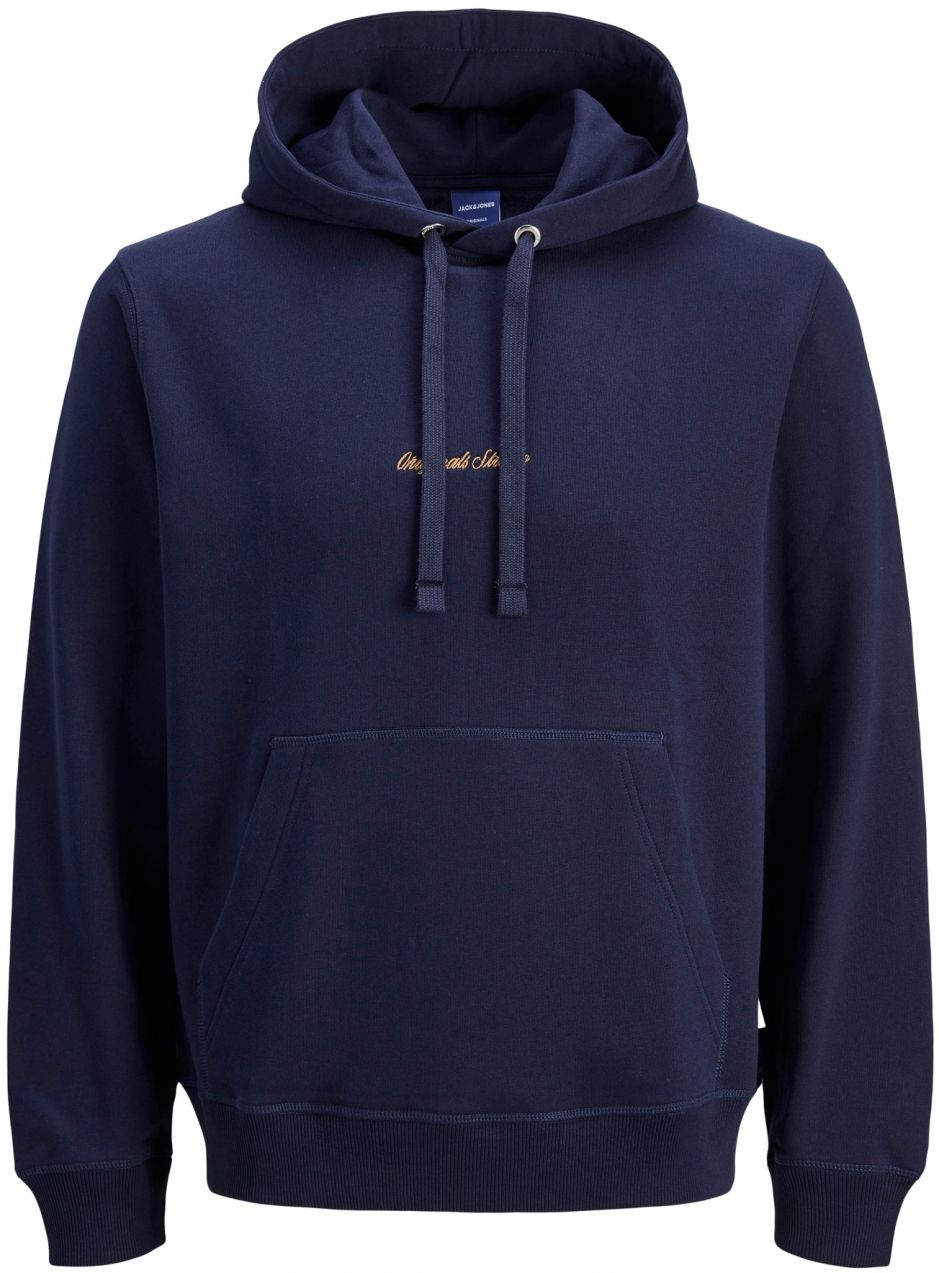 JACK & JONES Mikina 'JORNorrebro'  námornícka modrá / oranžová