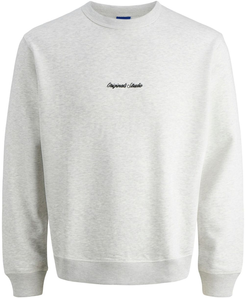 JACK & JONES Mikina 'JORNORREBRO'  čierna / biela melírovaná
