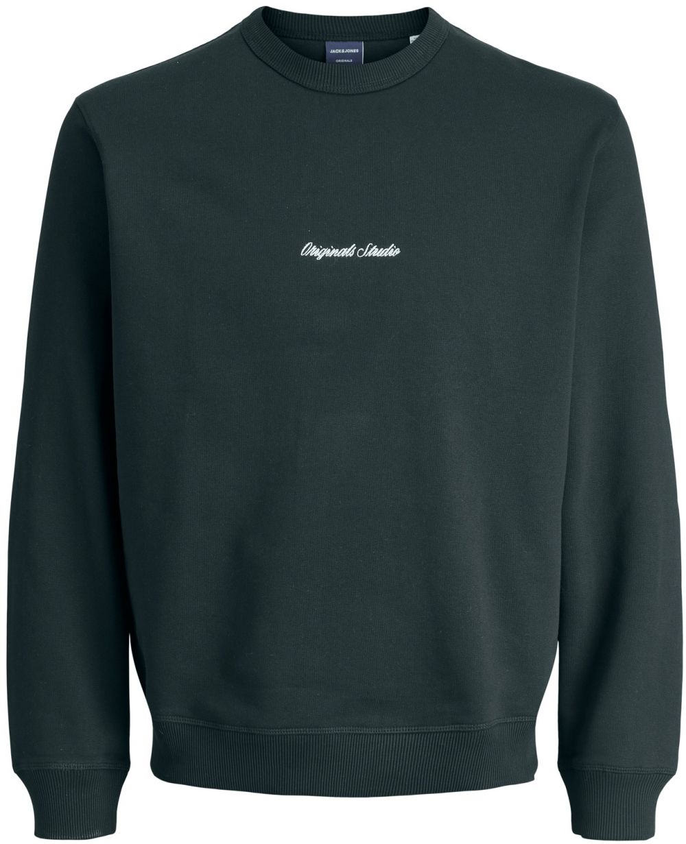 JACK & JONES Mikina 'JORNORREBRO'  jedľová / biela