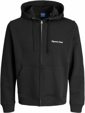 JACK & JONES Tepláková bunda 'JORNorrebro'  čierna / biela