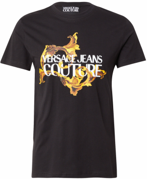 Versace Jeans Couture Tričko  hnedá / šafránová / čierna / biela