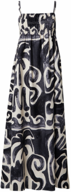 TOPSHOP Letné šaty  sivá / čierna / biela ako vlna
