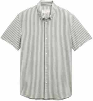 TOM TAILOR DENIM Košeľa  pastelovo zelená / šedobiela