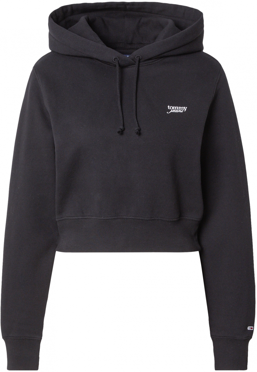 Tommy Jeans Mikina 'Script'  čierna / biela