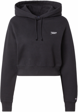 Tommy Jeans Mikina 'Script'  čierna / biela