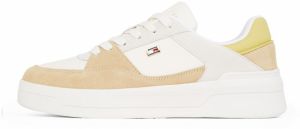 TOMMY HILFIGER Nízke tenisky 'ESSENTIAL BASKET'  béžová / citrónová žltá / svetlosivá / biela