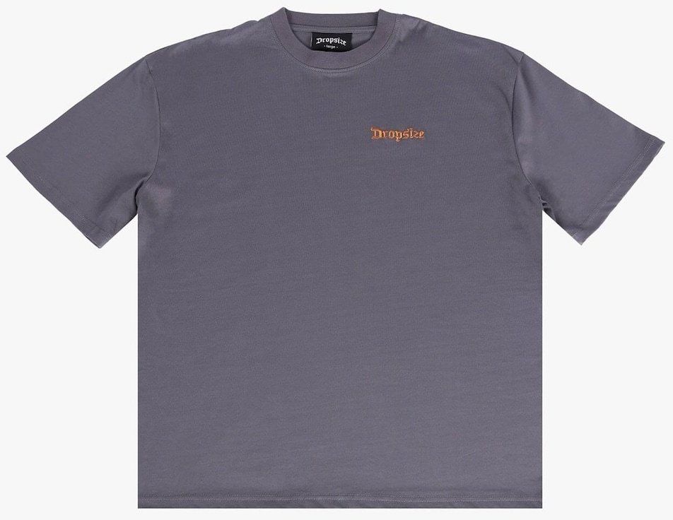 Dropsize Tričko 'Eagle'  sivá / oranžová / šedobiela