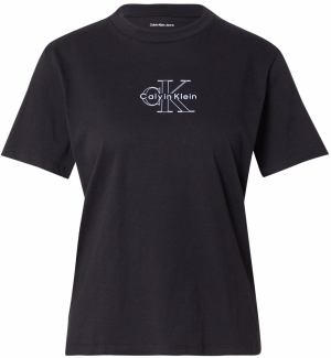 Calvin Klein Jeans Tričko  čierna / biela