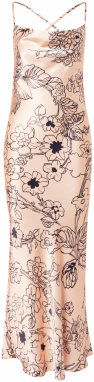 TOPSHOP Večerné šaty  púdrová / čierna