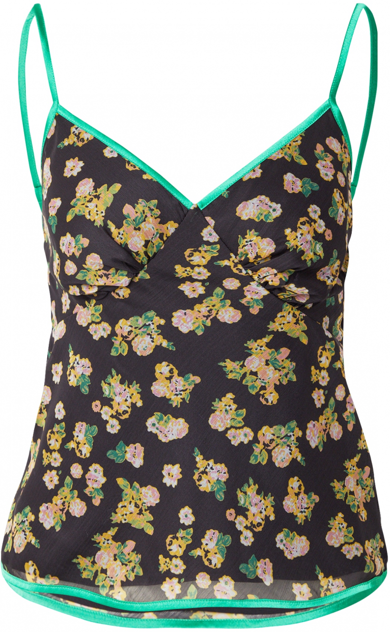 TOPSHOP Top  žltá / orgovánová / čierna / biela