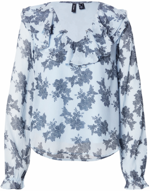 VERO MODA Blúzka 'VMCAMILLE'  námornícka modrá / modrosivá