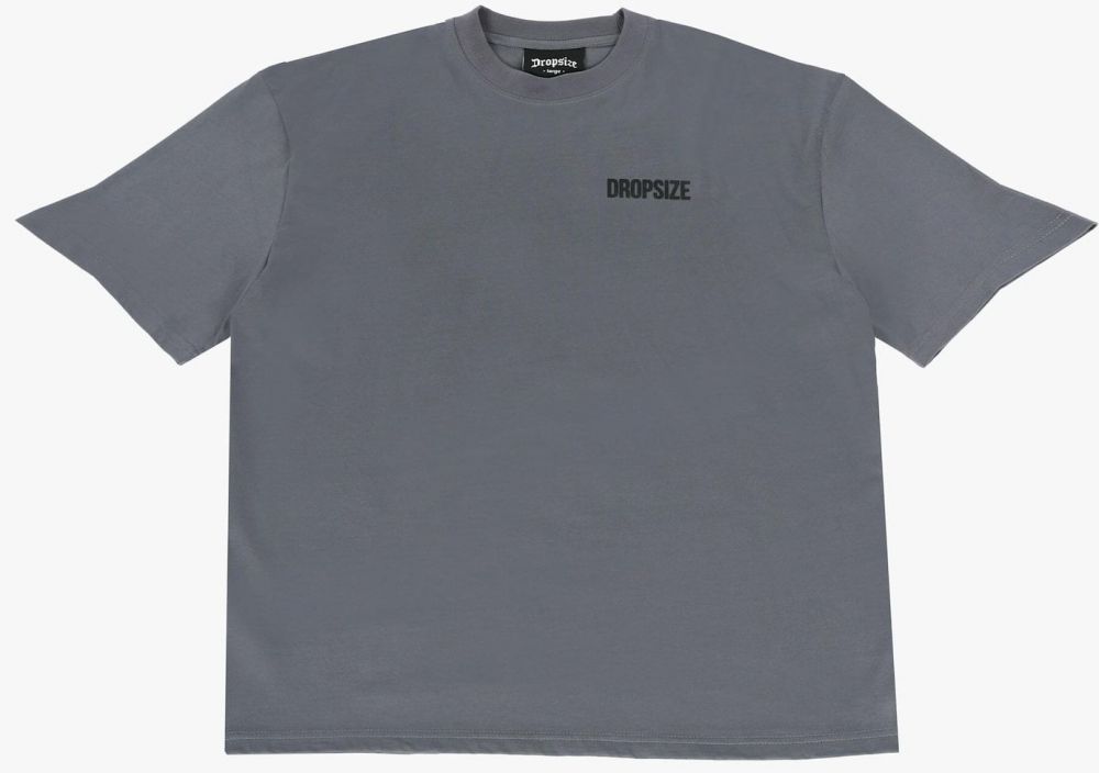 Dropsize Tričko 'Hustle Club'  tmavosivá / čierna