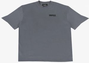 Dropsize Tričko 'Hustle Club'  tmavosivá / čierna