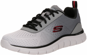 SKECHERS Nízke tenisky 'TRACK - RIPKENT'  sivá / tmavosivá / červená