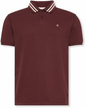 Calvin Klein Jeans Tričko 'CLSSC'  gaštanová / biela