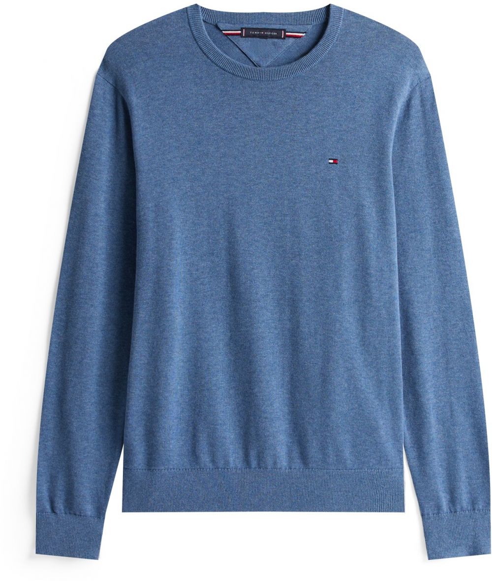 TOMMY HILFIGER Sveter 'ESSENTIAL'  modrá melírovaná