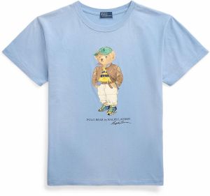 Polo Ralph Lauren Tričko  svetlomodrá / hnedá / čierna / biela