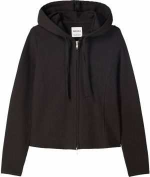 Bershka Tepláková bunda  čierna