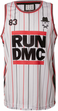 AMPLIFIED Tričko 'RUN DMC'  jasne červená / svetločervená / čierna