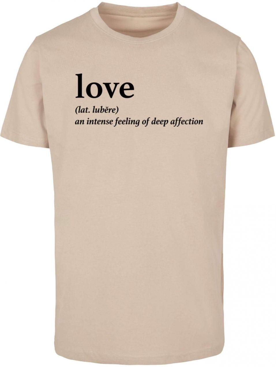 Mister Tee Tričko 'Love Definition'  piesková / čierna
