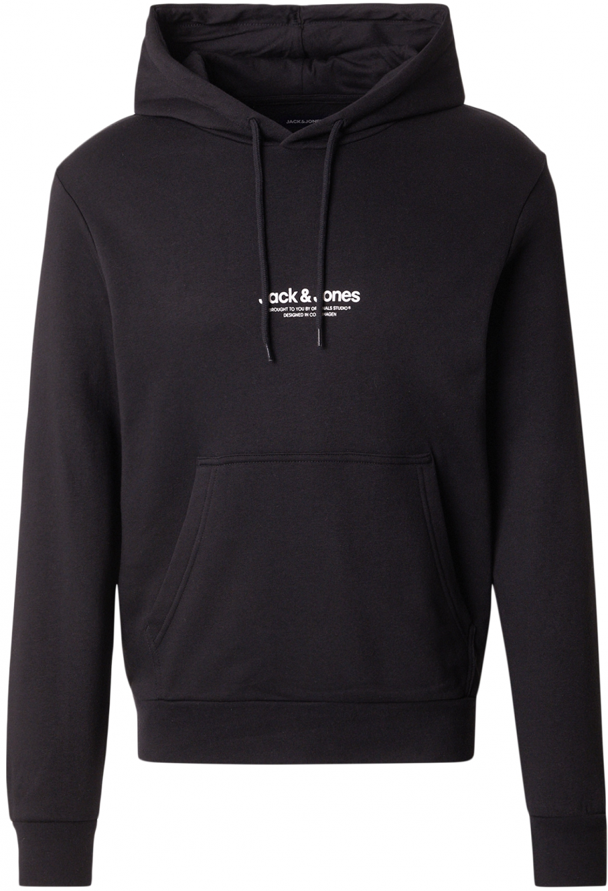 JACK & JONES Mikina 'JWHVESTERBRO'  čierna / biela