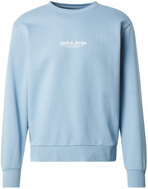JACK & JONES Mikina 'JWHVESTERBRO'  svetlomodrá / biela