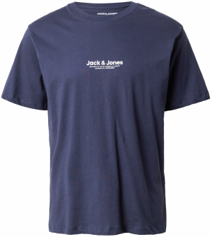 JACK & JONES Tričko 'JWHVESTERBRO'  námornícka modrá / biela