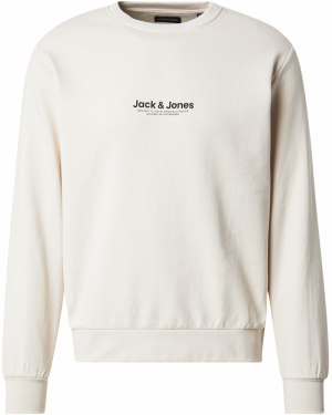 JACK & JONES Mikina 'JWHVESTERBRO'  svetlobéžová / čierna