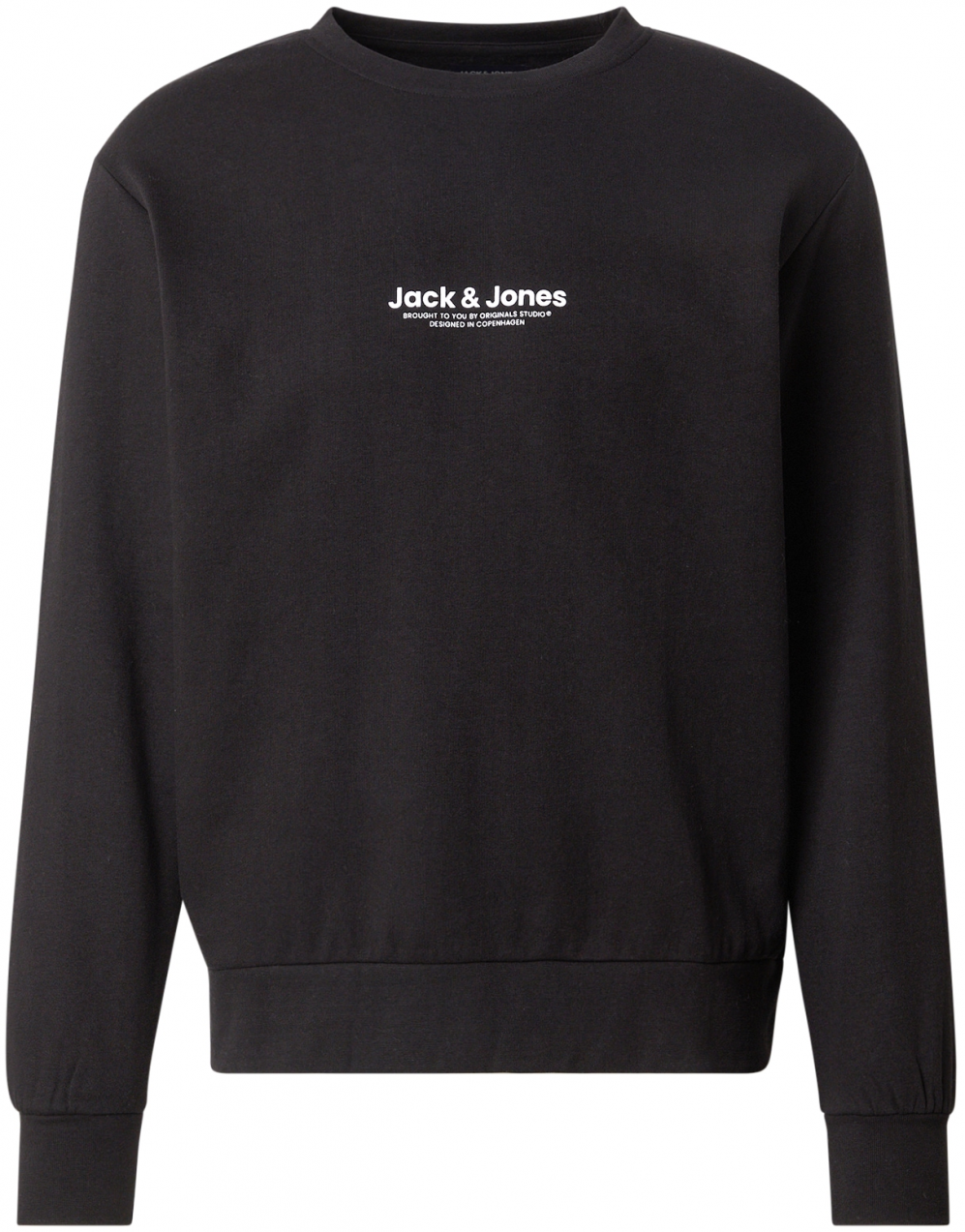 JACK & JONES Mikina 'JWHVESTERBRO'  čierna / biela